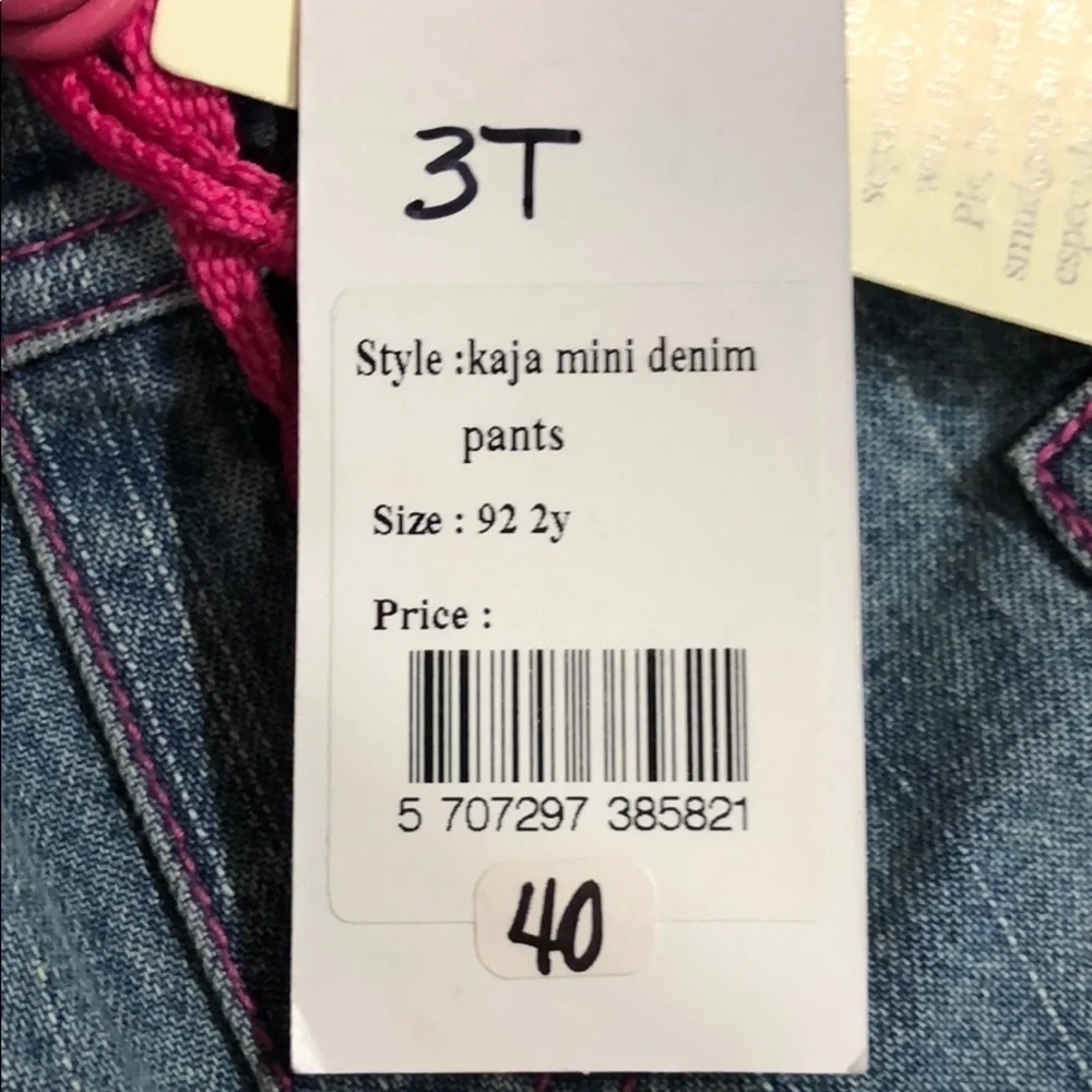 ME TOO-GIRL JEANS SIZE 2Y PINK & BLUE NWT
